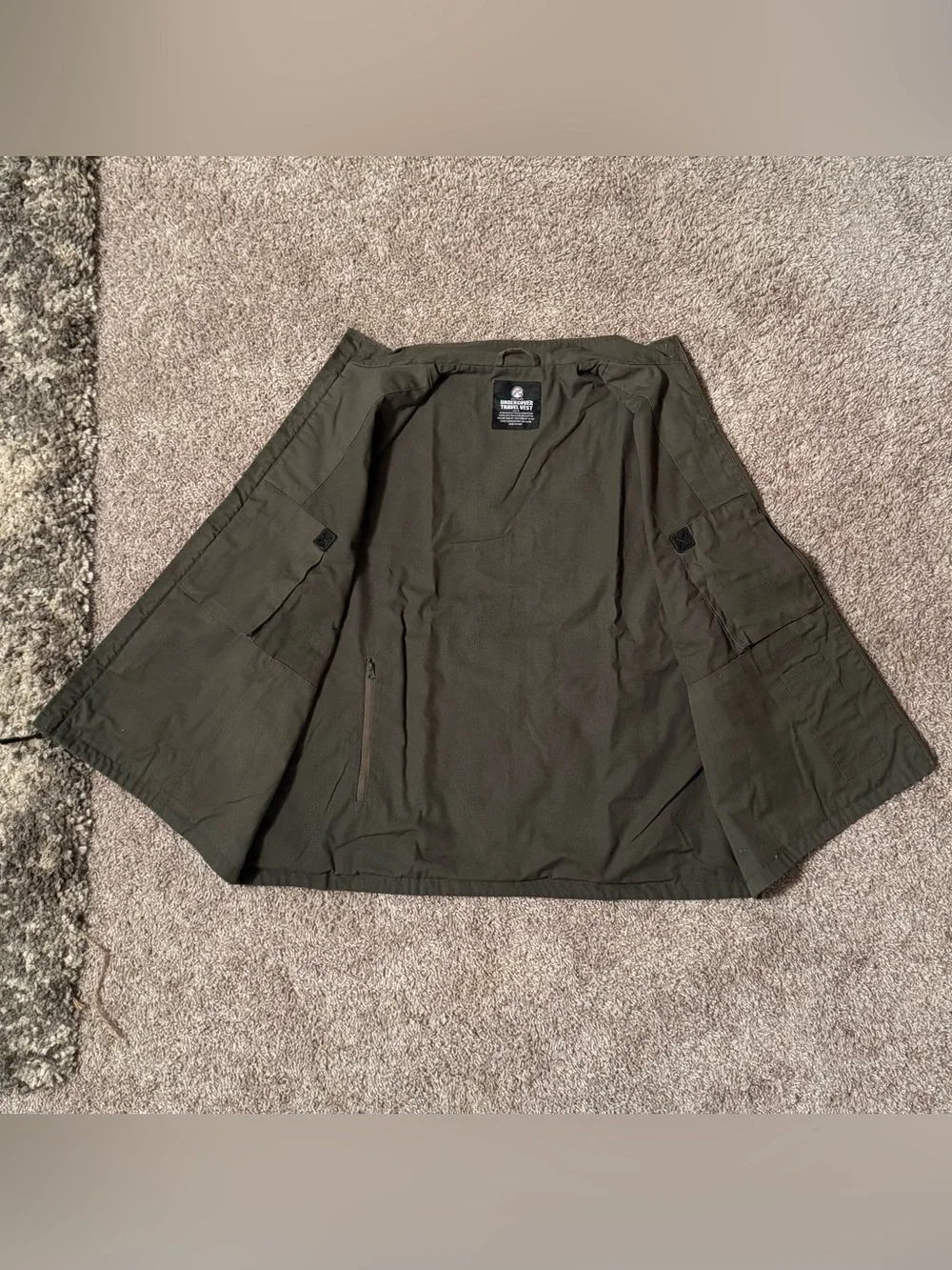 Rothco Olive Green Undercover Travel Vest with Zip Pockets Size XL